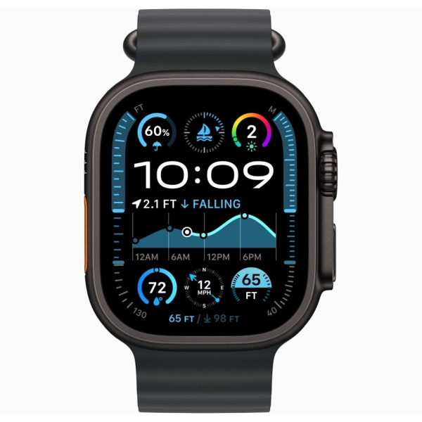 Apple Watch Ultra 2 (2024) 49mm Black Titanium Case with Ocean Band Black