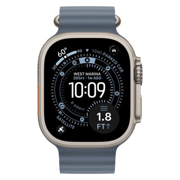 Apple Watch Ultra 3 (2025) 49mm Natural Titanium Anchor Blue Ocean Band